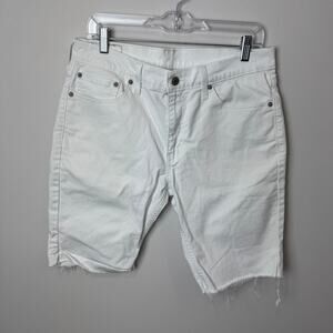 Levi's Men's 511 White Slim Cutoff Denim Jean Short Size 33